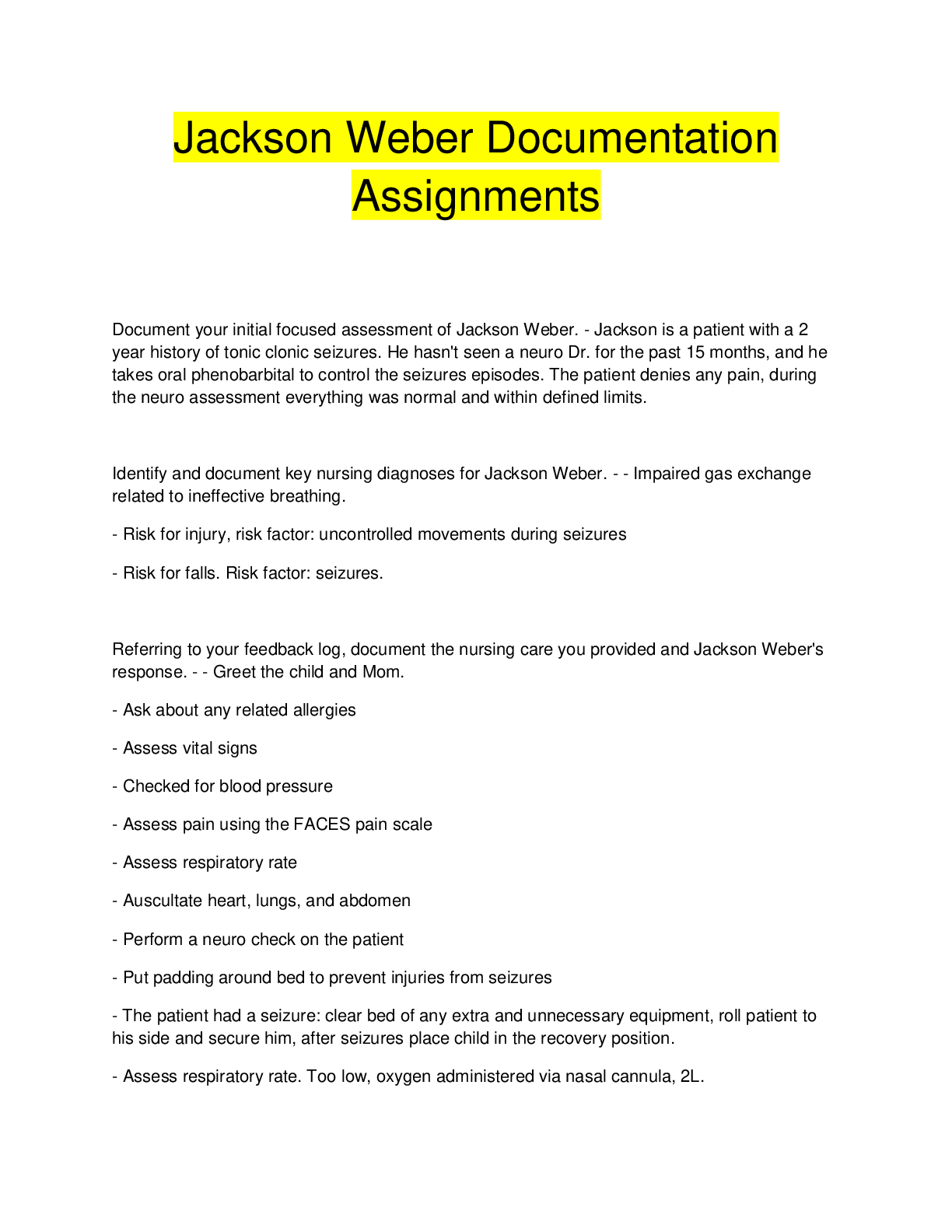 Preview image for Jackson Weber Documentation  Assignments